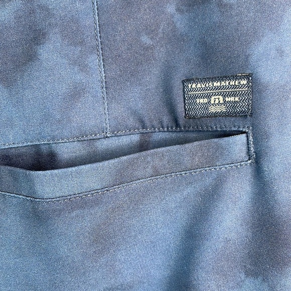 Travis Matthew Mens Dock Head Shorts Blue Black Flat Front Golf Performance 38 - Picture 6 of 11